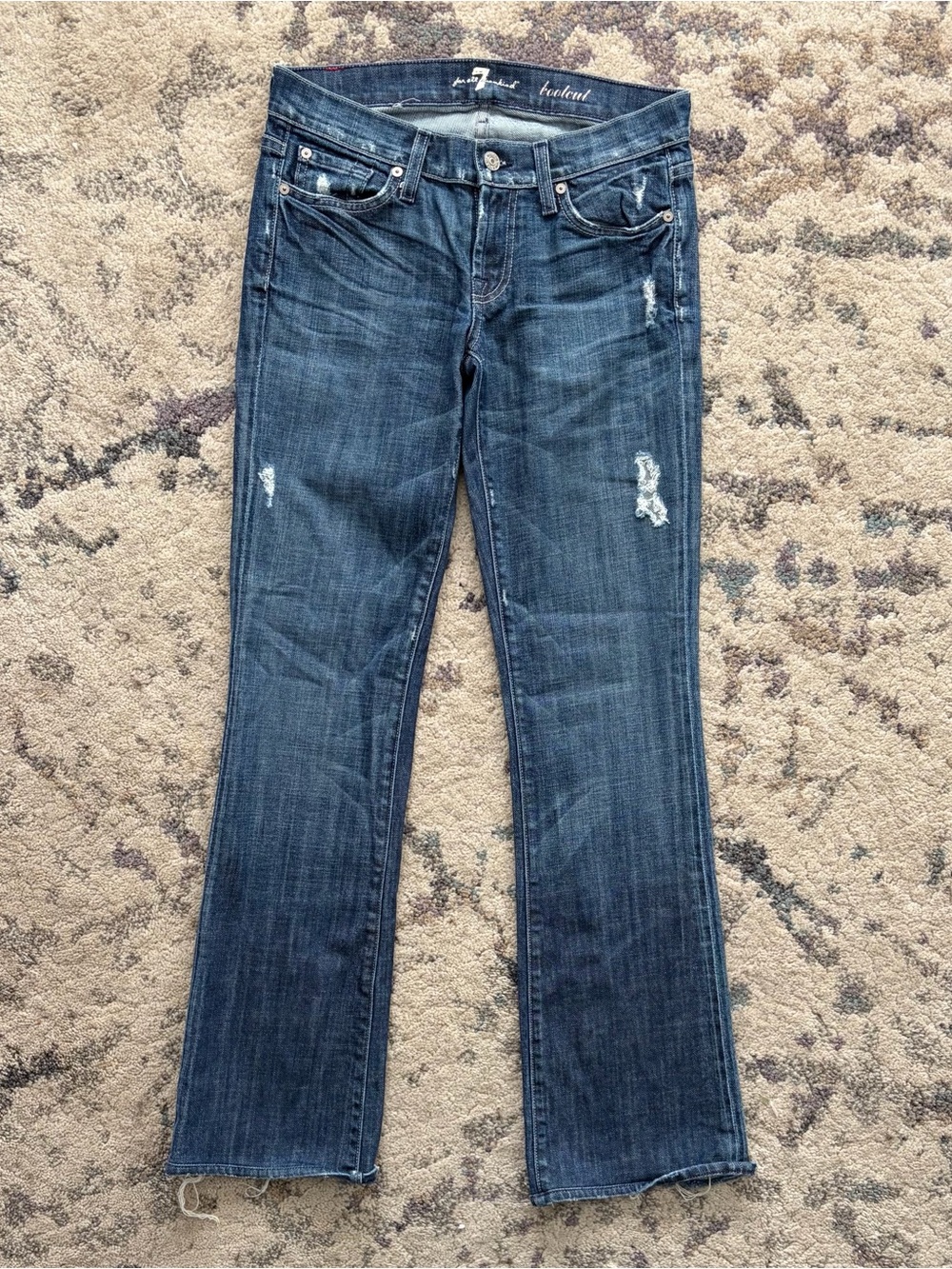 Y2K 7 For All Mankind Low Rise Bootcut Jeans - Picture 2 of 5
